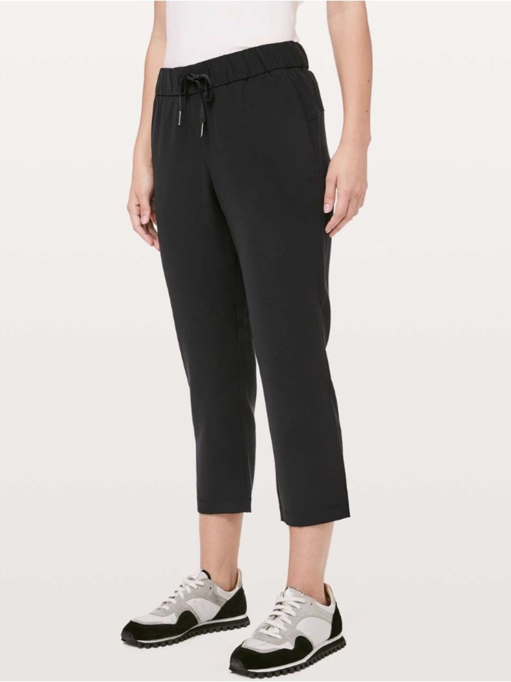 Lululemon On The Fly Crop Pants in Black 23” Inseam 12